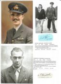 WW2 BOB fighter pilots Frank Elger 248 sqn, Lawrence Henstock 64 sqn signature piece with