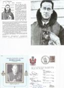 WW2 BOB fighter pilot Marcus Robinson 616 sqn signed MRAF John Grandy cover with biography details