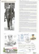 WW2 BOB fighter pilots nine multiple signed Lord Dowding cover with biography details fixed to A4