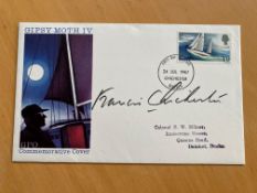Pioneer Aviator and Yachtsman Sir Francis Chichester signed 1967 Gipsy Moth IV FDC with Chichester