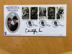 Sherlock Holmes, Star Wars, Lord of the Rings, Dracula Christopher Lee signed 1993 Benham official