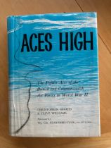 WW2 Aces High hardback book with over 280 Fighter aces autographs spread throughout. Many signed