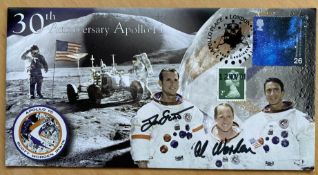Apollo 15 astronauts Al Worden and moonwalker Dave Scott signed 30th ann Apollo 15 cover, nice