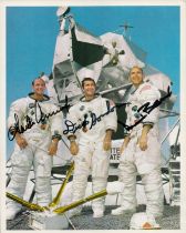 Charles Conrad Jr, Richard F Gordon and Alan L Bean signed Apollo XII 10x8 original NASA photo