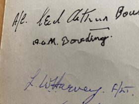 WW2 ACM Lord Dowding and Fighter ace Alan Deere multiple signed softback book Nine Lives. Deere
