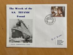 Titanic survivor Bertram V Dean signed 1985 Wreck of Titanic found cover. Bertram boarded the