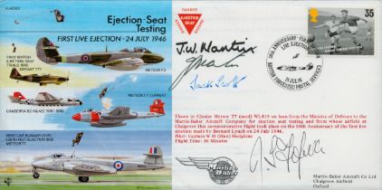 John Martin, James Martin, Jack Scott and John Fifield signed EJA(S)8 cover. Good condition. All