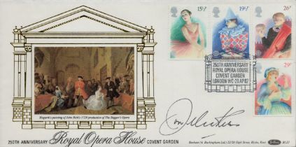 Ian Dickens signed FDC Benham. 250th Anniversary Royal Opera House Covent Garden. Four Stamps plus