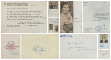 Collection of Assorted 4 x Autograph page signed Jim Cairns Politician Australian plus 3 others. 1 x