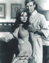 Madeline Smith signed 10x8 inch black and white photo. Good condition. All autographs are genuine