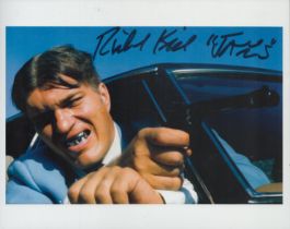 Richard Kiel signed 10x8 inch colour photo pictured in his iconic role as Jaws in the James Bond