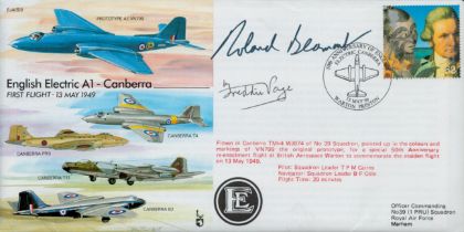 Roland Beamont and Freddie Page signed EJA(S)9 cover. Good condition. All autographs are genuine