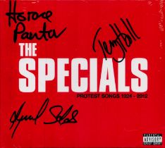 The Specials multi signed Protest Songs CD sleeve includes Terry Hall, Horace Panter and Lynval
