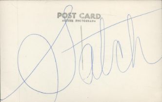 Louis Armstrong signed 6x4inch picture card. Good condition. All autographs are genuine hand