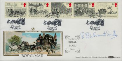 Fromant Smith signed Royal British Legion. FDC Benham. Royal Mail. Five Stamp Plus Triple