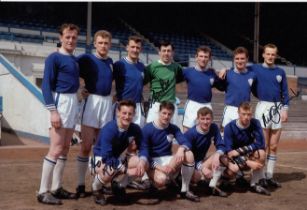 Autographed LEICESTER CITY 12 x 8 photo : Col, depicting Leicester City's 1963 FA Cup Final team