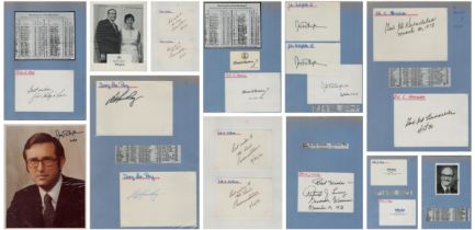 Collection of Assorted 15 x signed Autograph cards plus 2 Black and White Photos plus 1 Colour