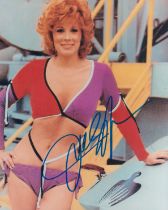 Jill St John signed 10x8 inch colour photo pictured from the Bond film Diamonds are Forever. Good