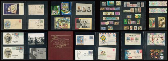 The Olympic Games Stamps, Photos, FDCs and Miniature Sheets Collection in a Bespoke Binder