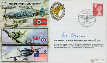 Sir Ivor Broom signed Operation Bodenplatte cover. Good condition. All autographs are genuine hand