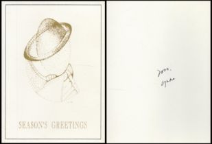 Yoko Ono signed Season Greeting Christmas card. Good condition. All autographs are genuine hand