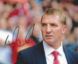 Brendan Rodgers signed 10x8 inch colour photo pictured during his time as Manager of Liverpool. Good