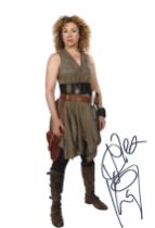 Alex Kingston signed 12x8 inch Dr Who colour photo. Good condition. All autographs are genuine