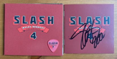 Slash signed Myles Kennedy 4 CD art card and Guitar pick disc included. Good condition. All