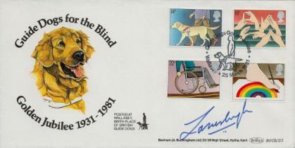 Lord Lanesborough signed FDC Benham. Guide Dogs for the Blind. Golden Jubilee 1931-1981. Four Stamps