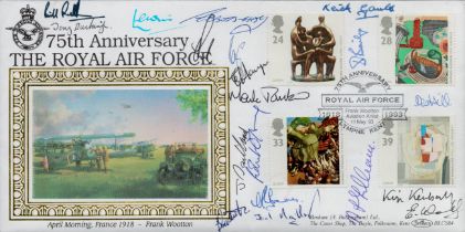 Multi signed Des Hill. Keith Goult. E.Wolf. plus, many others. FDC Benham. 75th Anniversary. The