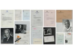 Collection of Assorted 8xsigned TLS signatures include Spyros Kyprianou President of Cyprus