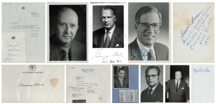 Collection of Assorted 6xsigned Black and White Photos signatures include Pierre Samuel du Pont