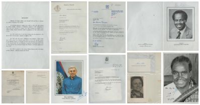 Collection of Assorted 4xsigned TLS signatures include John W. Swan Political Figure Bermuda. S.