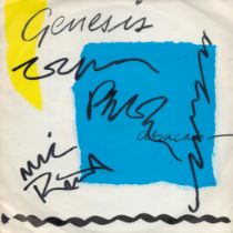 Genesis signed 44rpm record sleeve. Record included. Good condition. All autographs are genuine hand