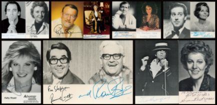 TV/Film collection 14, signed 6x4 inch black and white photos includes The Two Ronnies, Kenneth