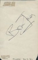 Brian Jones signed album page. Good condition. All autographs are genuine hand signed and come
