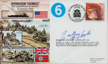 Geoffrey Curtis signed Operation Shingle cover. Good condition. All autographs are genuine hand