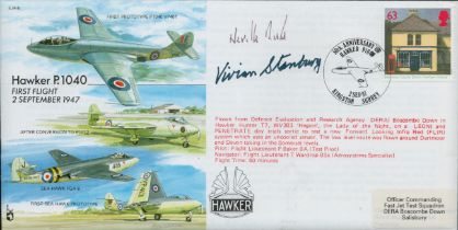 Neville Duke and Vivian Stanbury signed EJA6 cover. Good condition. All autographs are genuine