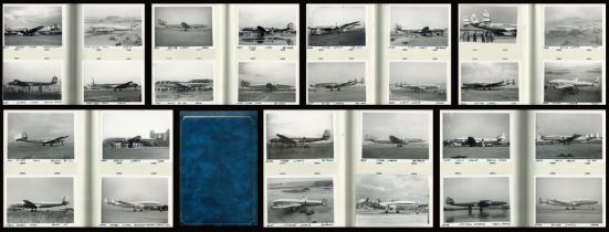 Commercial Airlines Black and White Photos Collection Housed in an Album, Airlines Include