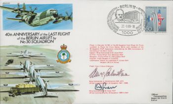 RAF. Wg Cdr A McJohnstone OBE AFC and Wg Cdr D.M. Guest Signed 40th Anniversary of the Last Flight