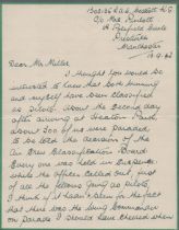 WW2. Original Wartime Handwritten Letter Dated 13/9/1942 by L. A. B. Westcott Giving reference to