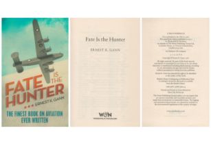 WW2 Ernest K Gann Paperback Book titled Fate is the Hunter. =Good condition. All autographs come
