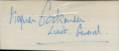 Lieutenant General Sir Napier Crookenden KCB DSO OBE Signed 5 x 2 inch Signature Cutting. =Good