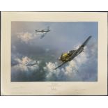 Multi Signed Limited Edition Print Titled The Straggler by Frank Wootton, Signed by the Artist