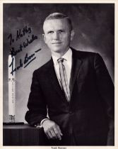 Frank Borman signed NASA original 10x8 inch black and white photo pictured in suit dedicated. =
