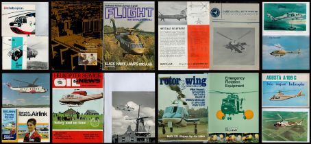 Helicopter Publications Collection in a Binder Includes Westland Sikorsky S.51, Fairey Gyrodyne, BEA