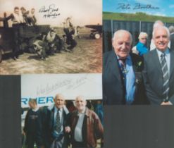 WW2 RAF Collection of 3 Bomber Command Signed Photos. Includes The Signatures of Air commodore Peter