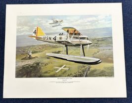 Aviation. Kenneth McDonogh colour Print Titled The Schneider Trophy 1923. Unsigned. Un-Numbered. =