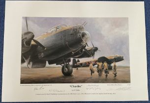 WW2 5 Signed JP Tibbles Colour Print Titled Chastise. 23 x 17 inches overall. Signatures include Ken