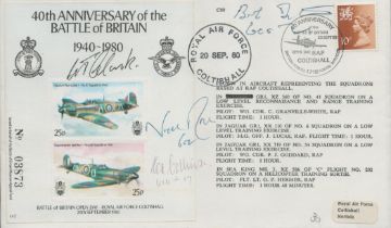 Nigel Rose, WT Clark, Ken Wilkinson, and Bob Foster Signed 40th Anniversary of the Battle of Britain